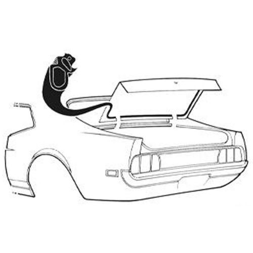 Scott drake d2wy-6543720-a mustang trunk weatherstrip 71-1973