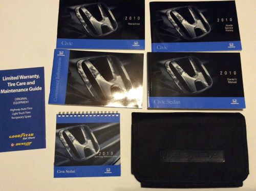 2010 oem honda civic sedan owner&#039;s manual and pouch