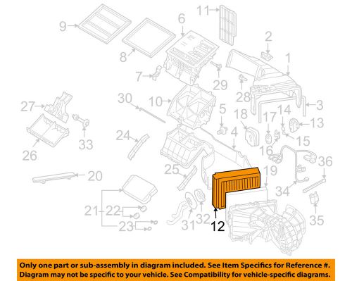 Porsche oem 03-06 cayenne-a/c evaporator core 95557230002