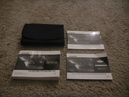 2009 gmc yukon or xl with navigation owers manual set with case + free shipping