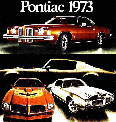 1973 pontiac brochure -firebird-trans am-grand prix-grand am-lemans gto-catalina