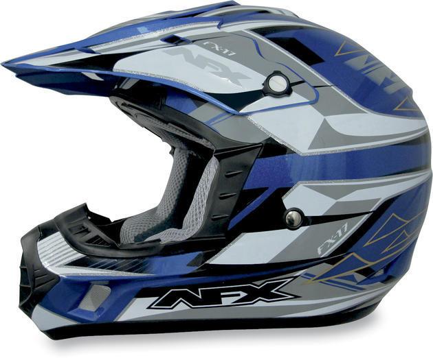 2012 afx fx-17 offroad motorcycle helmet blue multi 2xl/xx-large