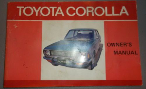 1970s toyota corolla owners manual