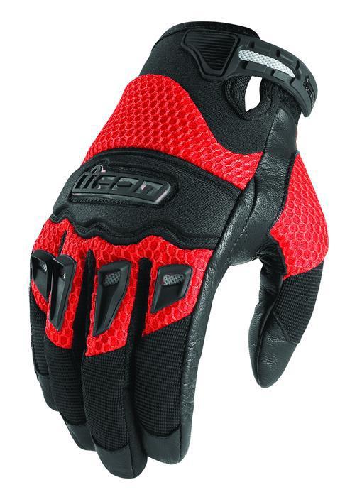 Icon twenty-niner motorcycle gloves red 3xl/xxx-large