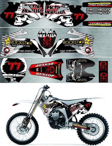 Decals graphics yamaha metal mulisha yz250f yz450f 06, 07, 08, 2009