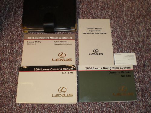 2004 lexus gx470 suv owners manual books navigation guide case all model