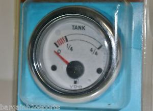 New vdo v3014153 12vdc tank level marine 2-1/16&#034; round sea ray gauge boat