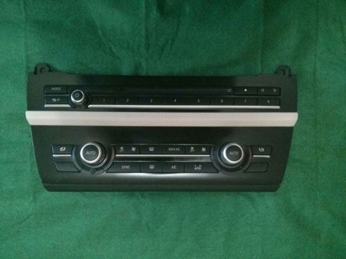 Genuine bmw f11 front panel climate control a/c white stripe oem restiling