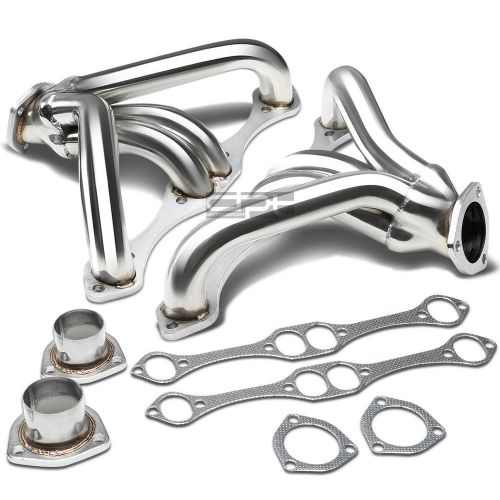 For small block hugger sbc 262-400 265 angle plug heads exhaust tight fit header