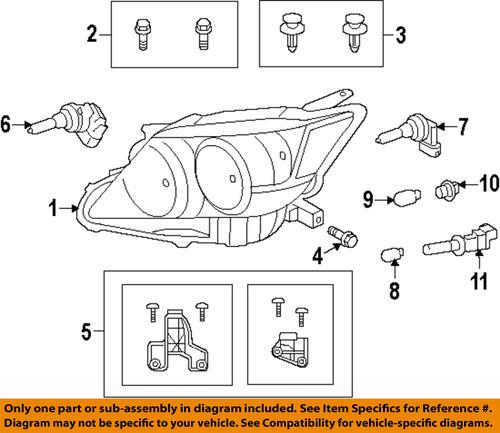 Scion oem 8117021200 headlight-headlamp assembly