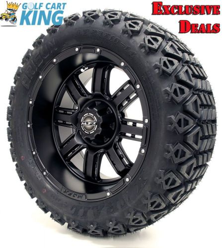 14&#034; madjax transformer matte black wheel and 23x10-14 golf cart 4-ply tire combo