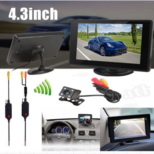 420 tv lines night vision rear view camera + 4.3 inch color tft car monitor kit