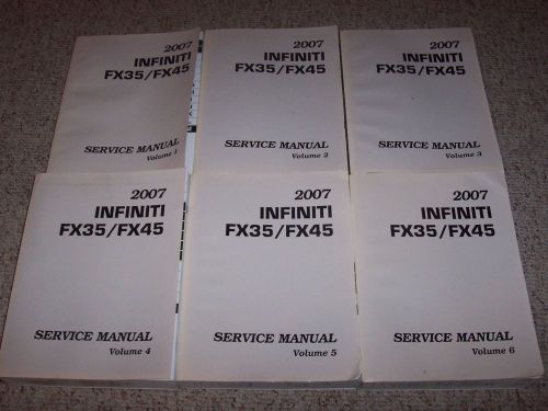 2007 infiniti fx fx35 fx45 shop service repair manual set awd 3.5l v6 4.5l v8