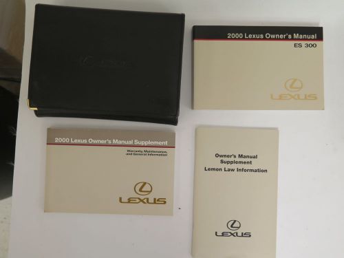 2000 lexus es 300 owners manual guide book