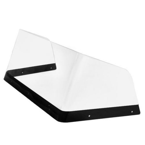 Deluxe custom clear / black 40 x 20 3/8 x 15 plexiglass marine boat windshield