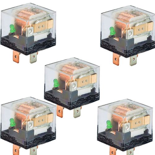 New 5x 12v volt dc 80a 80 amp 4p 4pin transparent relay for car automotive truck