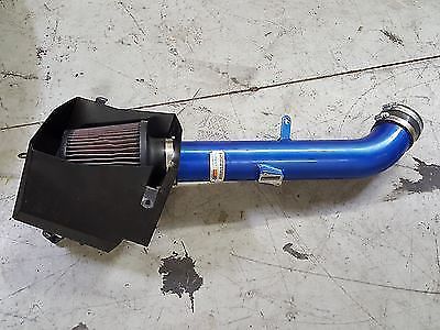 Nissan 350z k &amp; n typhoon air intake system complete cone blue 03-06 nice