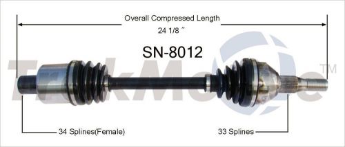 New cv axle shaft fits 2002-2007 saturn vue  surtrack perf axles (was wonh cv)