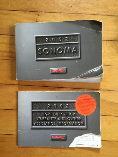 2002 oem gmc sonoma owners manual set