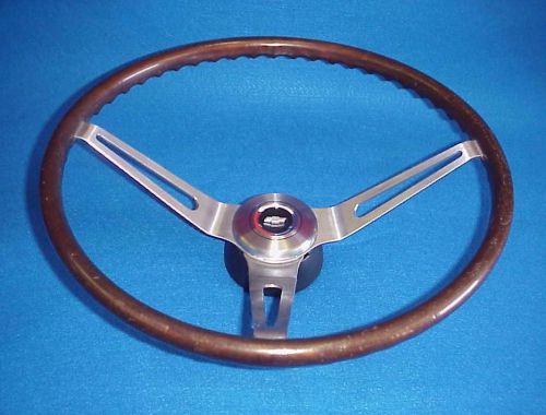 Original 67 68 chevy ii nova chevelle camaro walnut wood steering wheel ss 327