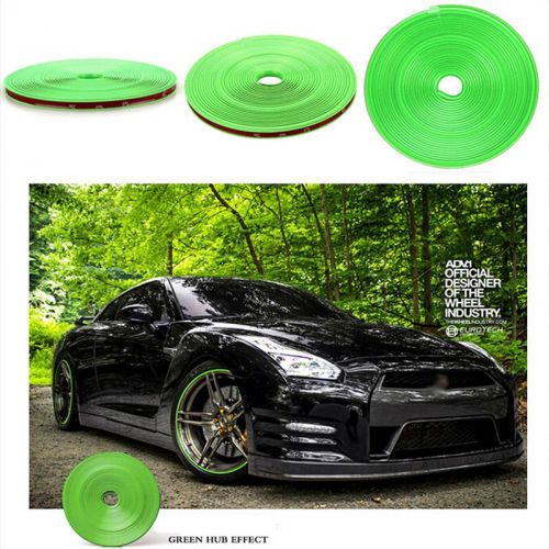 Tire guard protector line glue rubber moulding 8m green for auto car wheel rim