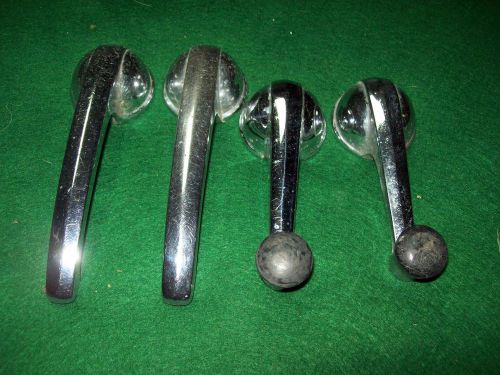 1950 1966 chevy gmc p/u truck door and window cranks black knobs