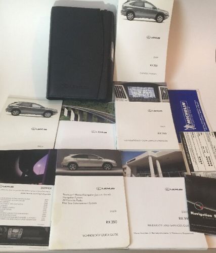 2009 lexus rx350 rx 350 oem owners manual set with navigation guide and case all