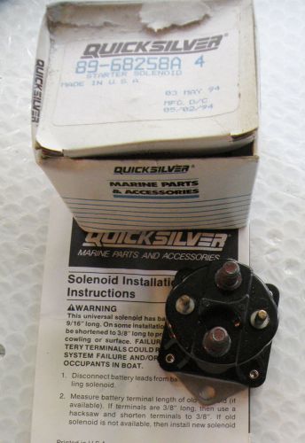 Mercruiser sterndrive mercury force 89-68258a4 starter solenoid - new