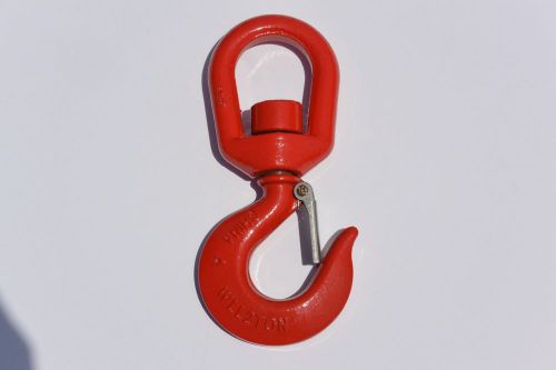 Alloy g80 3 ton swivel eye hoist hook w/ latch shackle tow crane lifting sling