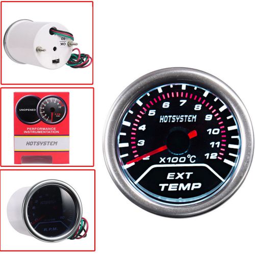 2&#034; 52mm smoke len tachometer tacho led gauge for 4/ 6/ 8 cyl car motor #1