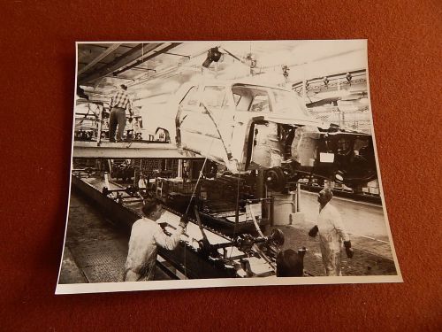 1964 fairlane assembly line original ford b&amp;w photo rare w/ negative number 64