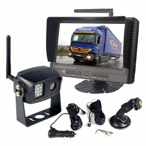 7&#034; digital wireless monitor+night vision waterproof rear view backup camera kit