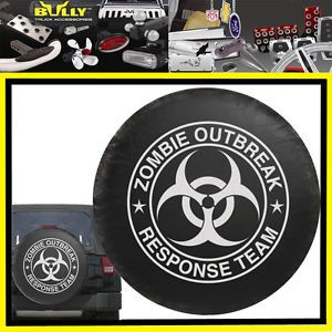 Small walking dead zombie spare tire cover white fits 26.5&#034; - 29.5&#034; fit kia