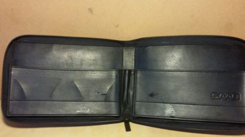 Saab oem original factory owners manual book guide leather wallet case