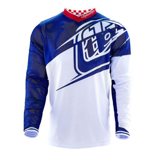 Troy lee designs gp air flexion mx jersey blue/white large atv off road 304015