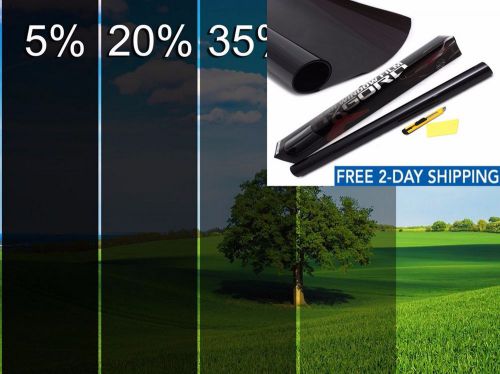 Car solar film window tint 20% vlt 20&#034; x 10ft roll sticker black reflective home