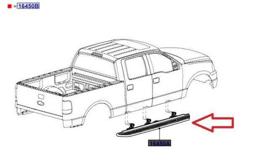 Genuine ford running boards for 04-14 f-150 (4l3z16450jac)