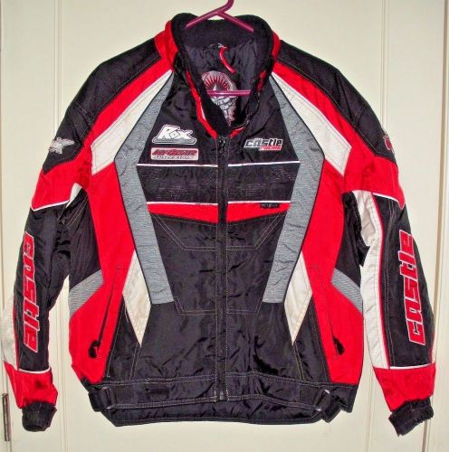 Youth castle x hitena racewear red/black jacket snowmobile winter coat size: xl