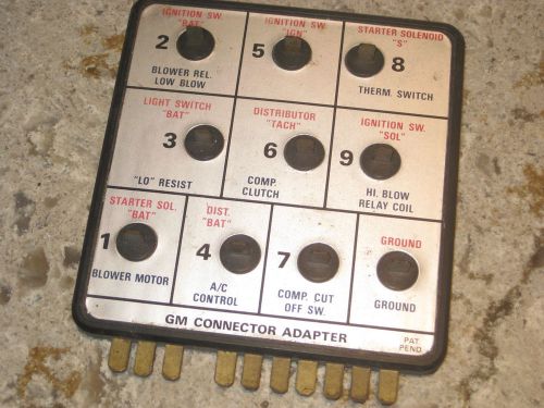 Chevy buick pontiac gm connector test adapter fox valley 121 patent pend.