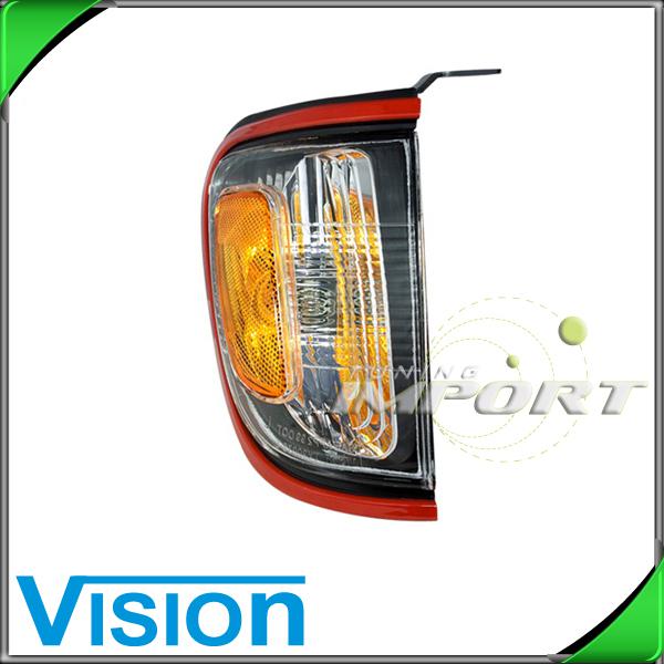 Passenger right side corner signal light lamp w/red bezel 2001-04 toyota tacoma