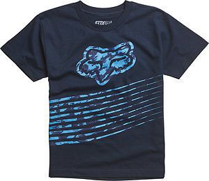 Fox racing munden youth boys short sleeve t-shirt indigo/blue md