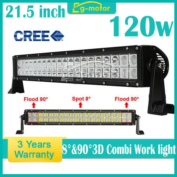 120w 22" cree led flood spot beam led work light bar diving lamp 4x4 4wd car suv