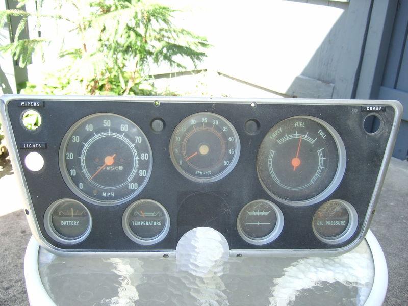 1967 1968 1969 1970 1971 1972 chevrolet-gmc truck dash cluster w/gauges & bezel