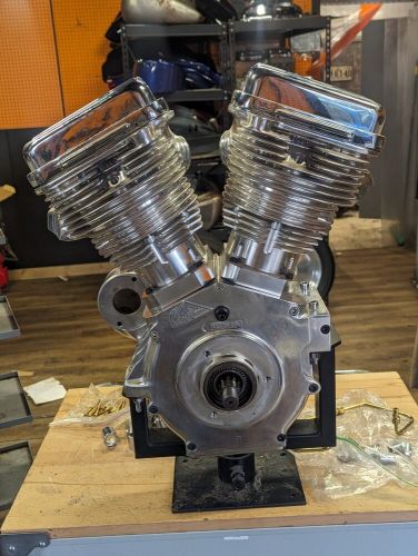 Nos speed &amp; science harley big panhead 93&#034; engine aluminum jugs jim&#039;s delkron