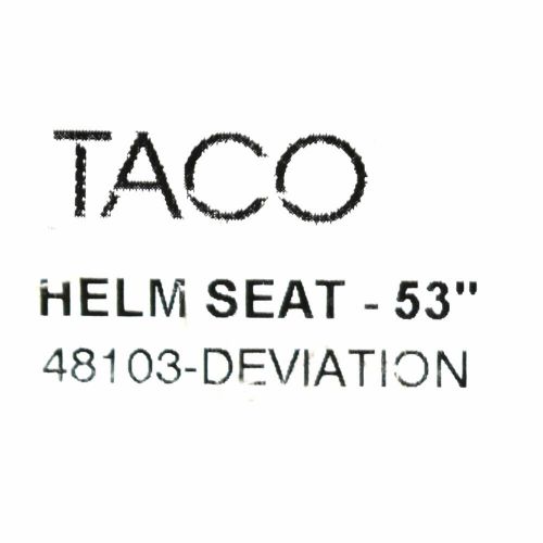 Taco marine boat bolster bench helm seat 48103 | 53 inch off white