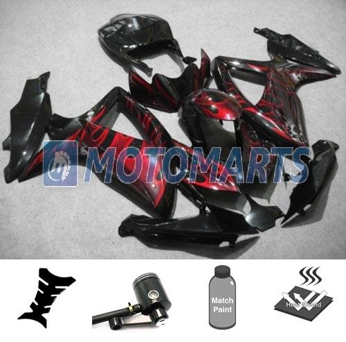 Bundle inj fairing w/ brake fluid pot for suzuki gsx r 600 750 k8 08 09 gsxr eac