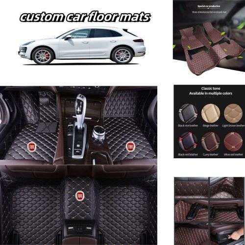 For fiat 500 500l 500x car floor mats auto luxury custom carpets waterproof mats