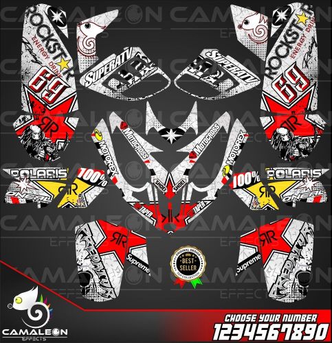 Polaris predator 500 graphics decals stickers full kit atv wrap quad predator500