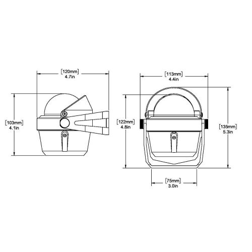 Ritchie ra-91 ritchieangler compass - bracket mount - gray