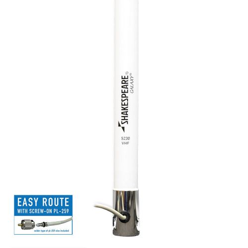 Shakespeare galaxy 5230 14&#039; vhf marine antenna 8db gain